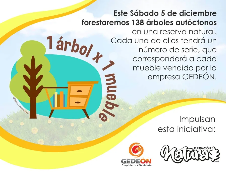 1 árbol por 1 mueble