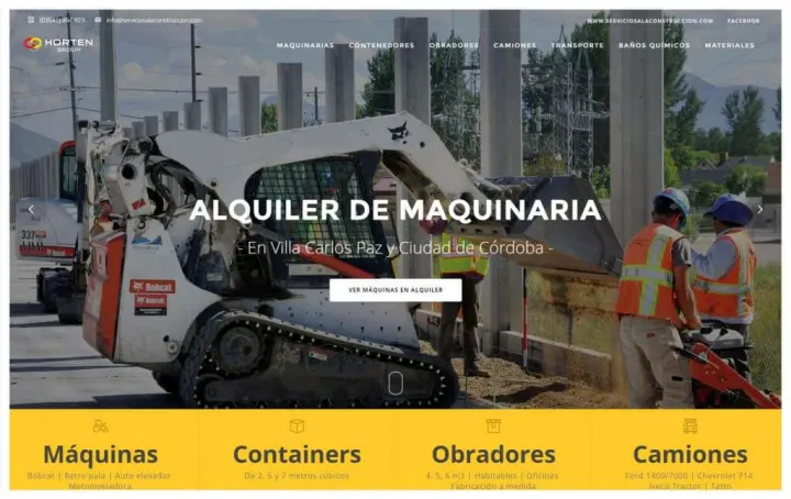 Captura del sitio web de Grupo Horten, desarrollado por GrupoNexus