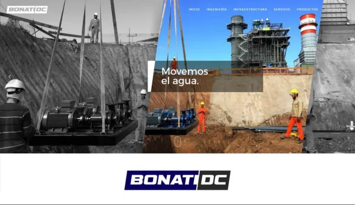 Captura del sitio web de Bonati DC, desarrollado por GrupoNexus