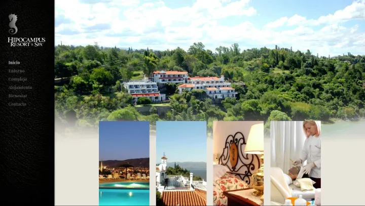 Captura del sitio web de Hipocampus Resort, desarrollado por GrupoNexus