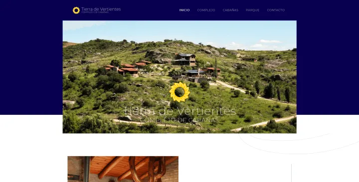 Captura del sitio web de Tierra de Vertientes, desarrollado por GrupoNexus