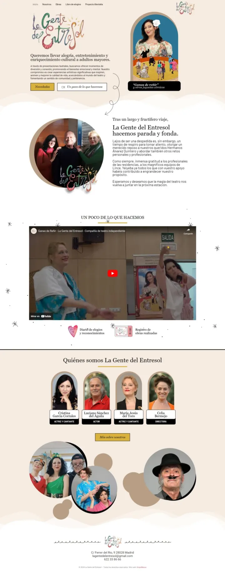 Captura del sitio web de La Gente del Entresol, desarrollado por GrupoNexus