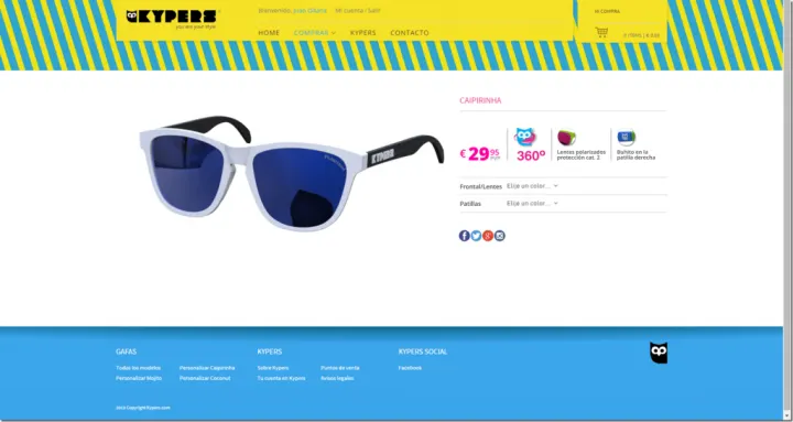 Captura del sitio web de Kypers, desarrollado por GrupoNexus