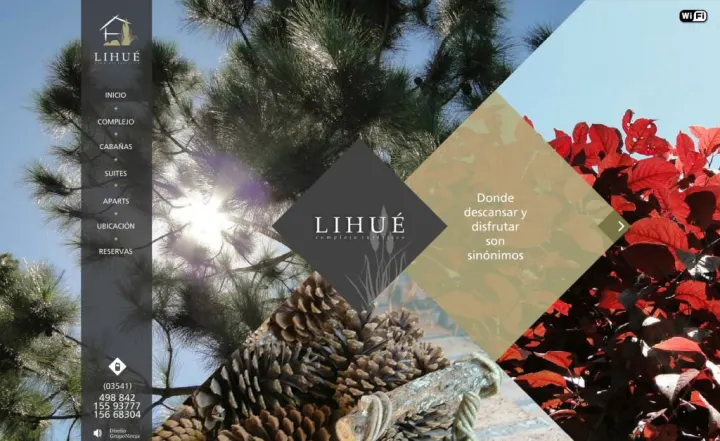 Captura del sitio web de Complejo Lihué (2011), desarrollado por GrupoNexus